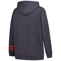 Sweat à capuche léger en polaire raglan grande taille pour femme Fanatics Charcoal Washington Capitals