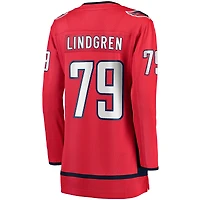 Women's Fanatics Charlie Lindgren Red Washington Capitals Home Breakaway Player Jersey