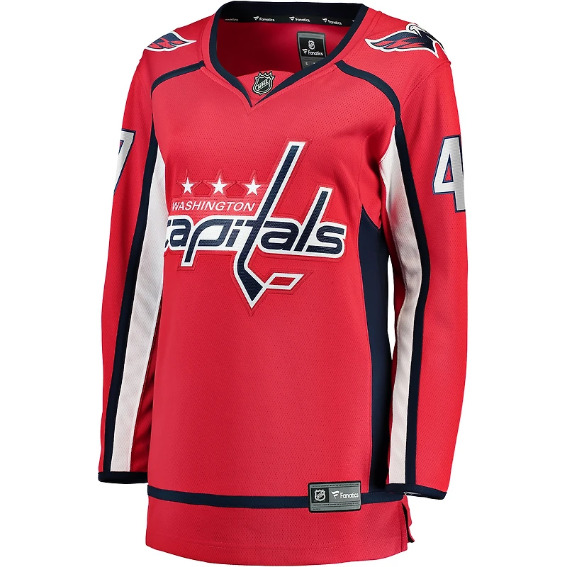 Women's Fanatics Declan Chisholm Red Washington Capitals Home Breakaway Jersey