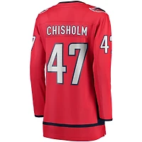 Maillot rouge à domicile des Capitals de Washington, Declan Chisholm, fanatiques féminines