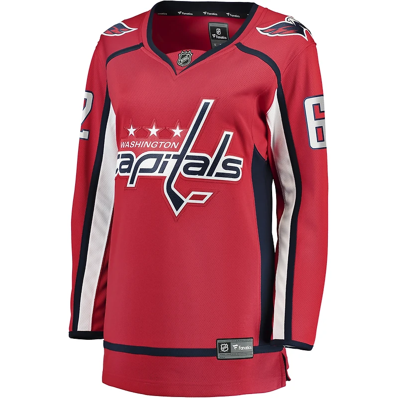 Maillot domicile rouge Ilya Protas des Capitals de Washington pour femmes (Fanatics).