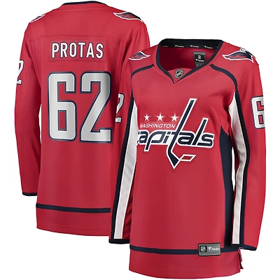 Maillot domicile rouge Ilya Protas des Capitals de Washington pour femmes (Fanatics).