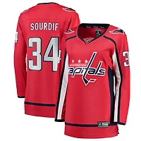 Maillot rouge à domicile des Capitals de Washington, Justin Sourdif, Fanatics féminins