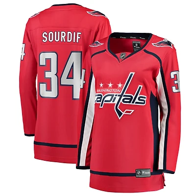 Maillot rouge à domicile des Capitals de Washington, Justin Sourdif, Fanatics féminins
