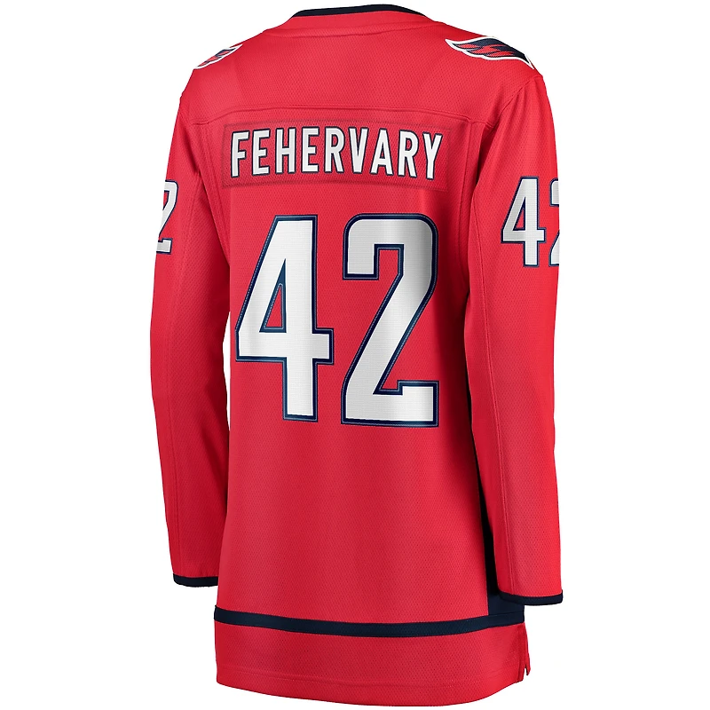 Women's Fanatics Martin Fehervary Red Washington Capitals Home Breakaway Player Jersey