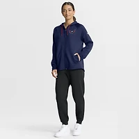 Sweat à capuche zippé entièrement Authentic Pro Rink pour femme Fanatics Navy des Capitals de Washington