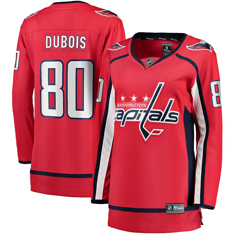 Fanatics pour femmes Pierre-Luc Dubois Rouge Washington Capitals Home Premier Breakaway Player Maillot