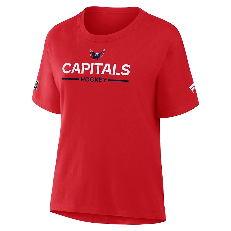 Women's Fanatics Red Washington Capitals Authentic Pro Primary T-Shirt