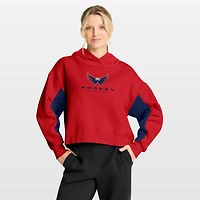 Women's Fanatics Red Washington Capitals Back Check Boxy Hoodie