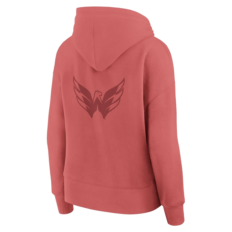 Women's Fanatics Red Washington Capitals Elements Future Ground Subtle Tonal Pullover Hoodie