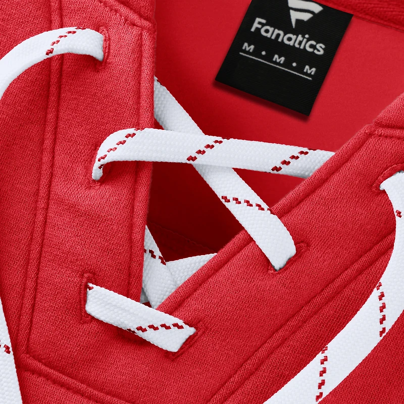 Sweat-shirt à lacets manches longues Icing Fanatics pour femme, rouge, des Capitals de Washington