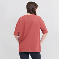 T-shirt surdimensionné rouge Fanatics pour femme des Capitals de Washington, motif Raw Edge Future Ground