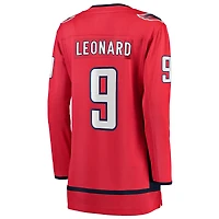 Maillot de joueur échappé à domicile des Capitals Washington, Ryan Leonard, fanatiques féminines