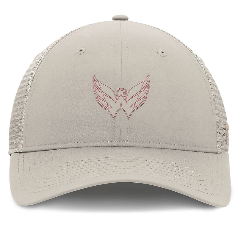 Women's Fanatics Tan Washington Capitals Authentic Pro Road Trucker Adjustable Hat