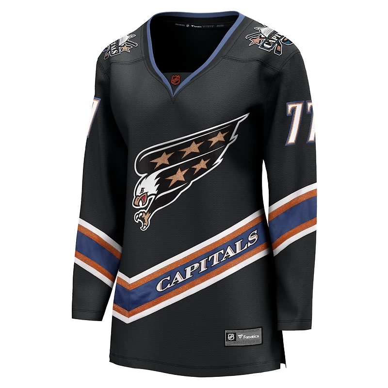 Maillot de joueur Breakaway Fanatics TJ Oshie noir Washington Capitals édition spéciale 2.0 pour femmes