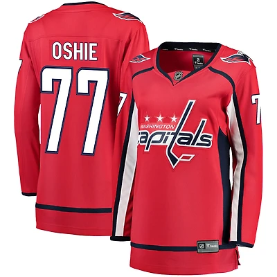 Maillot de joueur échappé des Capitals Washington Fanatics TJ Oshie pour femmes, rouge