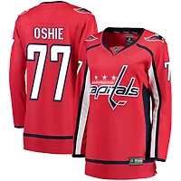 Maillot de joueur échappé des Capitals Washington Fanatics TJ Oshie pour femmes, rouge