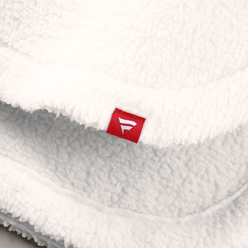 Pull à demi-boutons-pression en sherpa Rush blanc Washington Capitals de Fanatics pour femmes
