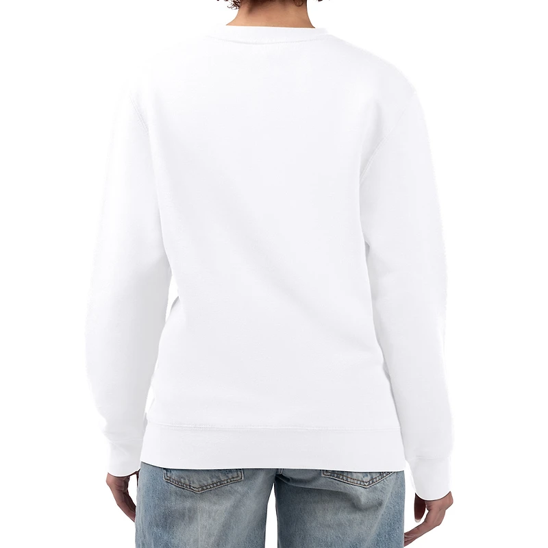 Sweat-shirt à enfiler G-III 4Her pour femme par Carl Banks, blanc, avec logo de l'équipe Washington Capitals « Lots Of Love ».