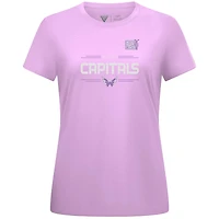 T-shirt pour femme Levelwear Alexander Ovechkin lavande avec nom et numéro de l'hymne du hockey sur glace des Washington Capitals