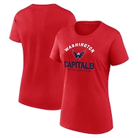 T-shirt athlétique rouge à logo pour femme des Capitals de Washington Unrivaled