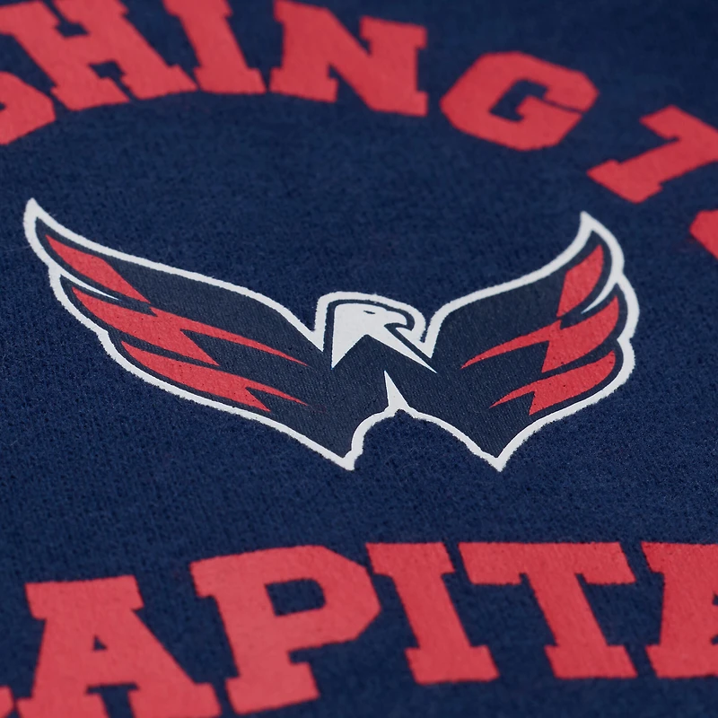 Sweat-shirt ras du cou Mitchell & Ness bleu marine Washington Capitals pour femme
