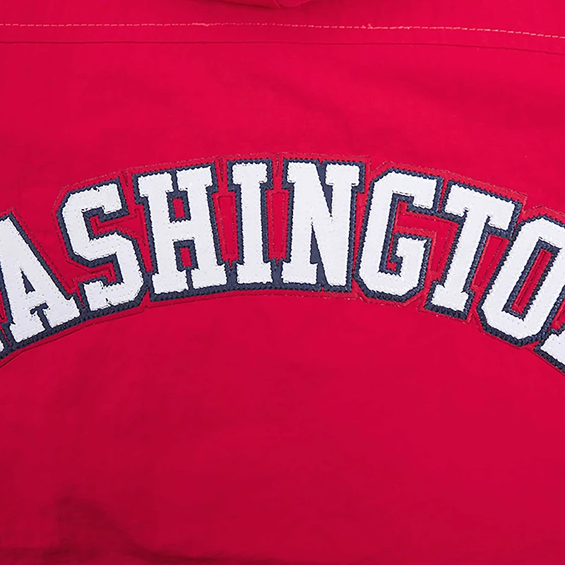 Coupe-vent court classique à demi-zip Pro Standard pour femmes, rouge des Washington Capitals