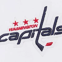 T-shirt court Pro Standard blanc Washington Capitals Boxy Script Tail pour femmes