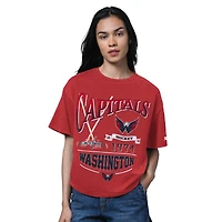 Women's Starter Heather Red Washington Capitals Oversized Hall of Fame T-Shirt