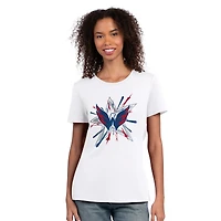 Women's Starter White Washington Capitals Americana Fireworks T-Shirt