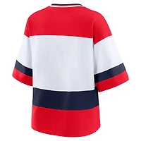 T-shirt WEAR by Erin Andrews rouge/blanc style maillot des Capitals de Washington pour femme