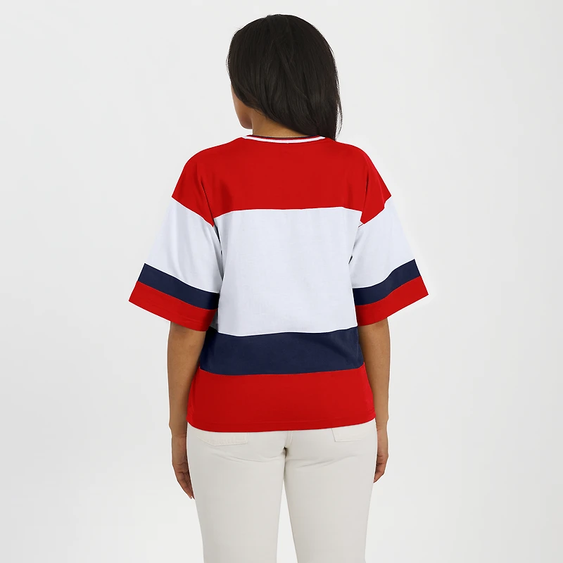 Women's WEAR by Erin Andrews Red/White Washington Capitals Jersey Style Tee