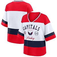 T-shirt WEAR by Erin Andrews rouge/blanc style maillot des Capitals de Washington pour femme