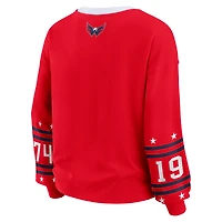 Women's WEAR by Erin Andrews Red Washington Capitals Long-Sleeve Sport T-Shirt