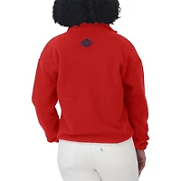 Women's WEAR by Erin Andrews  Red Washington Capitals Polar Fleece Half-Zip Jacket