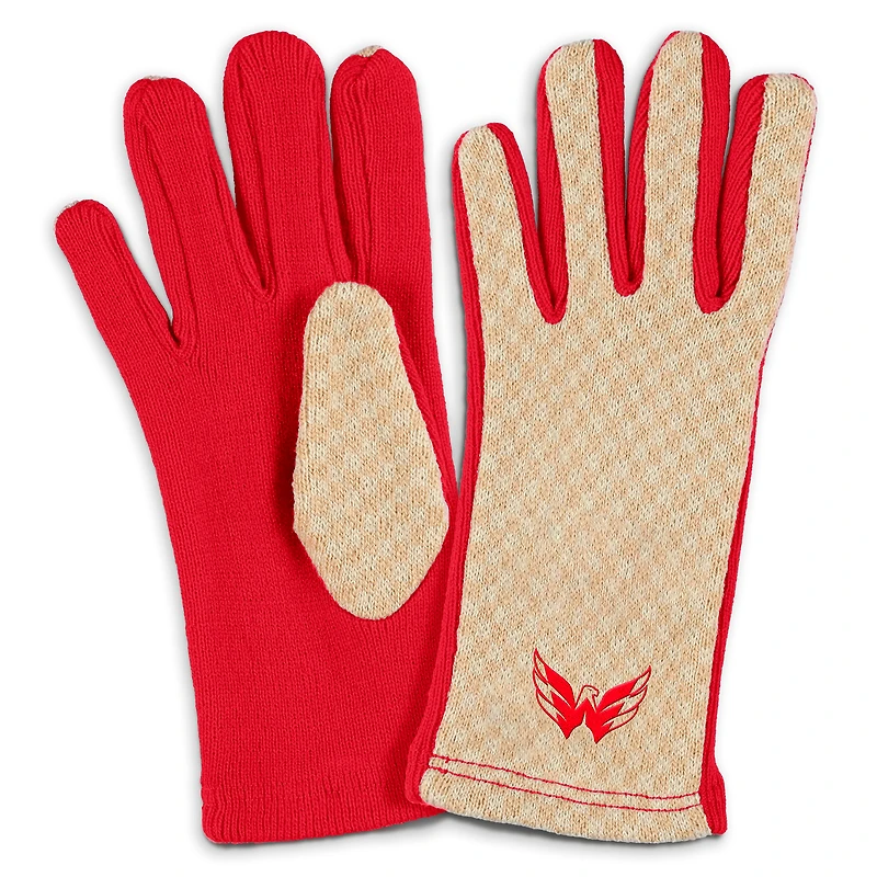 Women's WEAR by Erin Andrews Washington Capitals Tonal Microcheck Scarf & Glove Set