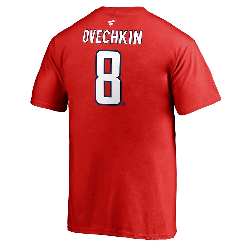 T-shirt rouge authentique avec nom et numéro de joueur des Capitals Washington Alexander Ovechkin pour jeune