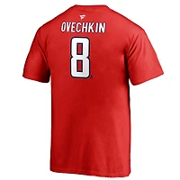 T-shirt rouge authentique avec nom et numéro de joueur des Capitals Washington Alexander Ovechkin pour jeune