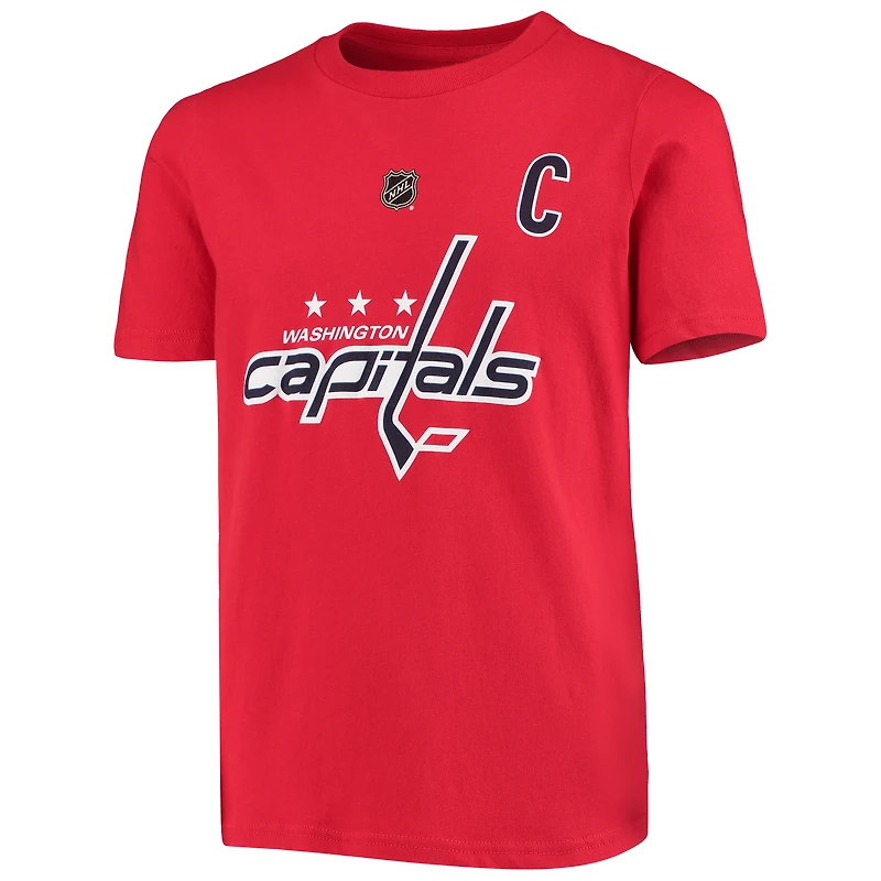T-shirt pour enfant Alexander Ovechkin, joueur des Capitals de Washington, avec nom et numéro