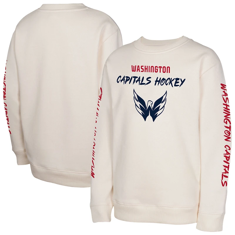 Youth Cream Washington Capitals Star Power Pullover Sweatshirt