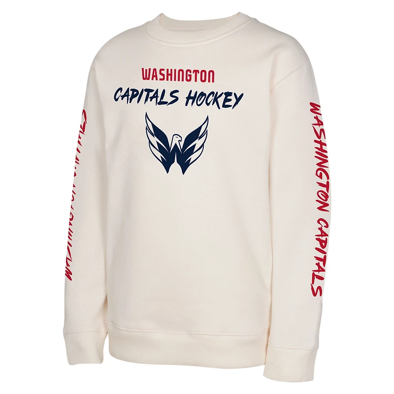 Youth Cream Washington Capitals Star Power Pullover Sweatshirt