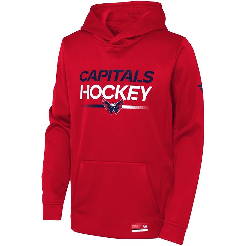 Youth Fanatics Red Washington Capitals Authentic Pro Pullover Hoodie