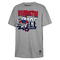 Youth Mitchell & Ness Gray Washington Capitals Ice Hockey T-Shirt