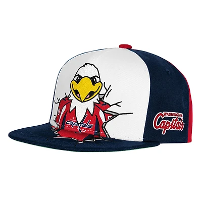 Youth Mitchell & Ness Navy Washington Capitals Mascot Snapback Hat