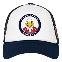 Casquette de camionneur ajustable blanche Mitchell & Ness pour jeunes
