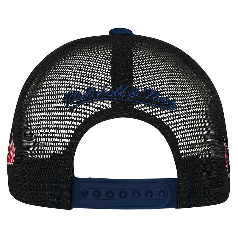 Casquette de camionneur ajustable blanche Mitchell & Ness pour jeunes