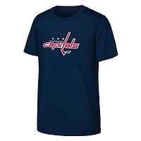 T-shirt Outerstuff bleu marine avec logo principal des Capitals de Washington pour jeunes