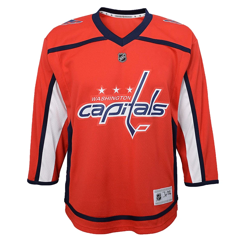 Youth Red Washington Capitals Domicile 2020/21 - Réplique de maillot personnalisé