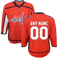 Youth Red Washington Capitals Domicile 2020/21 - Réplique de maillot personnalisé