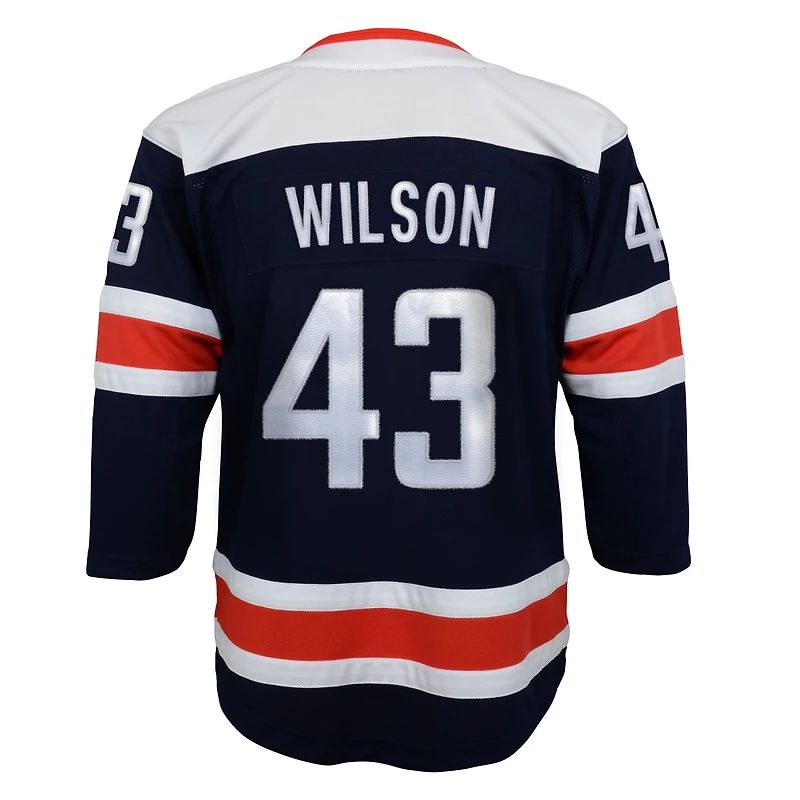Youth Tom Wilson Navy Washington Capitals 2020/21 Alternate Premier Player Jersey